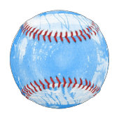 Balle De Baseball Arrière - plan d'aquarelle bleu Abstrait, texture. (Dos)