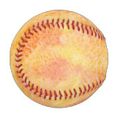 Balle De Baseball Arrière - plan d'aquarelle orange (Devant Gauche)