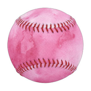 Balle De Baseball arrière - plan d'aquarelle rose pour votre