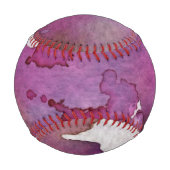 Balle De Baseball Arrière - plan d'aquarelle violet (Dos)