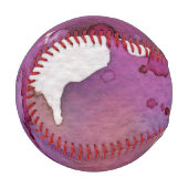 Balle De Baseball Arrière - plan d'aquarelle violet (Devant Gauche)