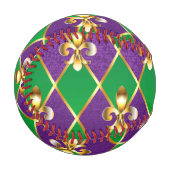 Balle De Baseball Arrière - plan de bijoux Mardi Gras (Devant Gauche)