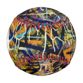 Balle De Baseball Arrière - plan de graffitis Monogrammes (Devant)