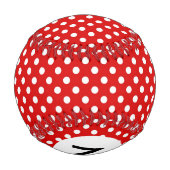 Balle De Baseball Arrière - plan de point de Polka Monogram (Dos)