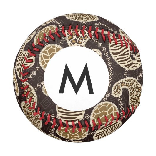 Balle De Baseball Arrière - plan de style Monogram Paisley (Devant Gauche)