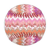 Balle De Baseball Arrière - plan de zigzag rose (Devant)