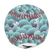 Balle De Baseball Arrière - plan décoratif de vague de mer (Dos)