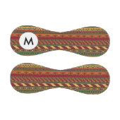 Balle De Baseball Arrière - plan ethnique monogramme (Panneaux)