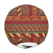 Balle De Baseball Arrière - plan ethnique monogramme (Dos)