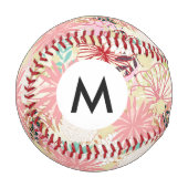 Balle De Baseball Arrière - plan floral 4 (Devant Gauche)
