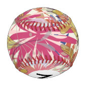 Balle De Baseball Arrière - plan floral 6 (Dos)