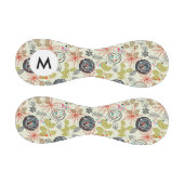 Balle De Baseball Arrière - plan floral Monogram (Panneaux)