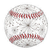 Balle De Baseball Arrière - plan floral Monogram Retro (Devant)