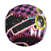 Balle De Baseball Arrière - plan Monogram Grunge (Devant)