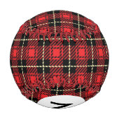 Balle De Baseball Arrière - plan monogramme rouge (Dos)