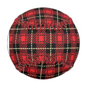 Balle De Baseball Arrière - plan monogramme rouge (Devant)