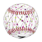 Balle De Baseball Arrière - plan point multicolore (Dos)