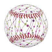 Balle De Baseball Arrière - plan point multicolore (Devant)