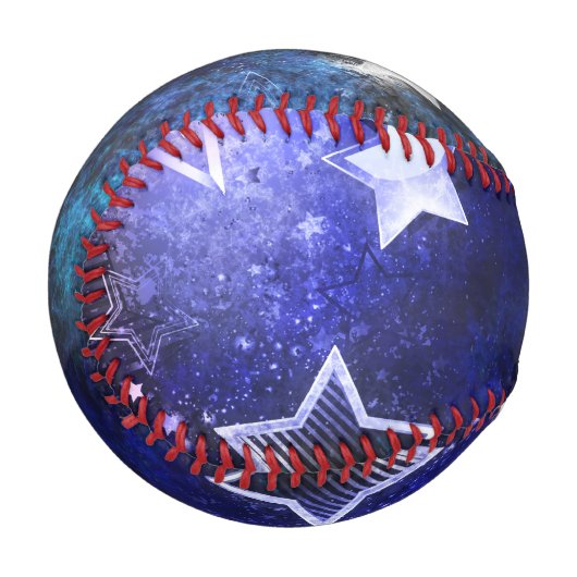 Balle De Baseball Arrière - plan spatial avec étoiles (Devant Gauche)