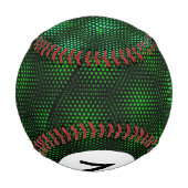 Balle De Baseball Arrière - plan vert Abstrait Monogramme (Dos)