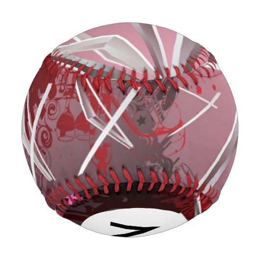 Balle De Baseball Arrière - plans de conception de monogrammes (Dos)