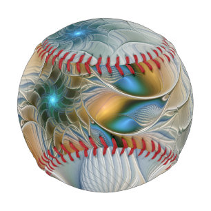 Balle De Baseball Art Fractal De L'Imaginaire Abstrait En Plein Esso