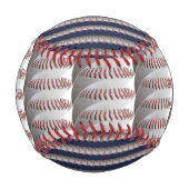 Balle De Baseball Art graphique rouge blanc et bleu (Dos)