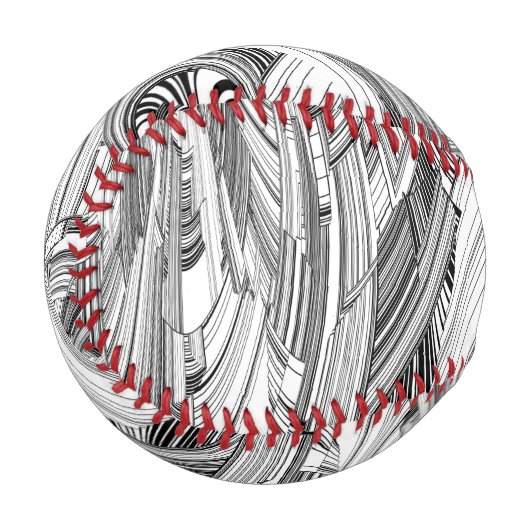 Balle De Baseball Art moderne créatif noir et blanc (Devant Gauche)