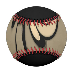 Balle De Baseball Art Moderne Fondre des teintes Brown