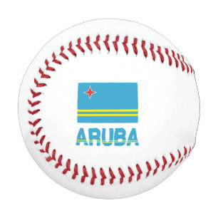 Balle De Baseball Aruba et drapeau d'Aruba avec votre nom