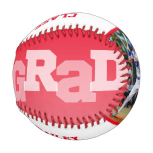 Balle De Baseball Athlete GRAD Red Ombre Graduation Photo Baseball