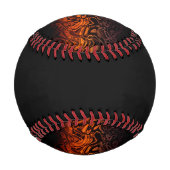 Balle De Baseball Au Feu - Baseball Design 3 (Dos)