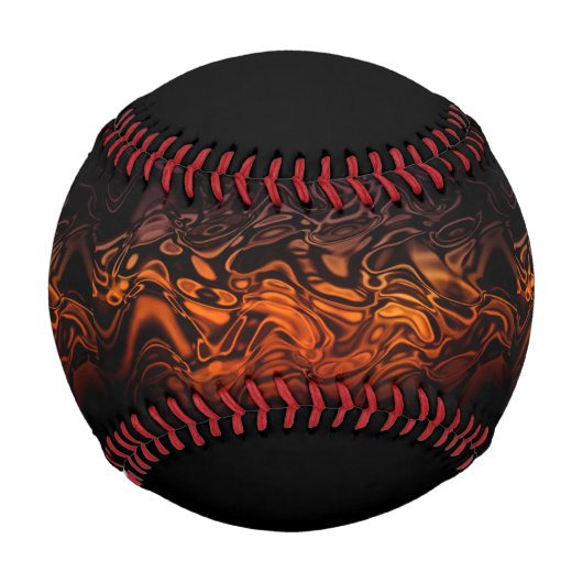 Balle De Baseball Au Feu - Baseball Design 3 (Devant)