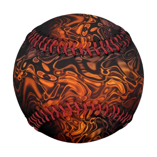 Balle De Baseball Au Feu - Baseball Design 4 (Devant)
