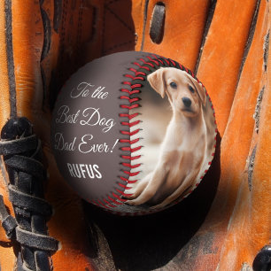 Balle De Baseball Au meilleur papa de chien jamais personnalisé phot