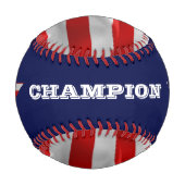 Balle De Baseball Awesome Bald Eagle, Drapeau Américain, Star (Devant)