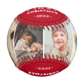 Balle De Baseball Baby 1st Christmas 4 Photo Keepsake (Devant)
