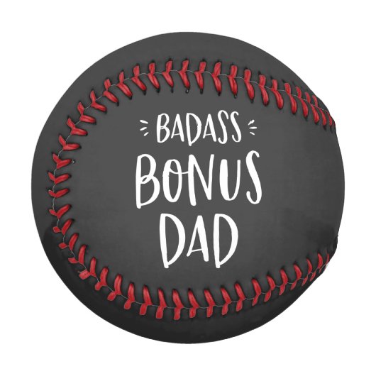 Balle De Baseball Badass Bonus Papa Cool Stepdad Cadeau pour Stepfat (Devant Gauche)