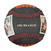 Balle De Baseball Badass Papa Club Retro Cool Photo Collage (Dos)