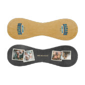 Balle De Baseball Badass Papa Club Retro Cool Photo Collage (Panneaux)