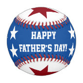 Balle De Baseball Bal à Fêtes des pères bleu rouge (Dos)