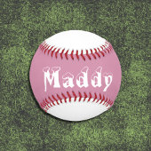 Balle De Baseball Bal de baseball féminin personnalisé rose et blanc
