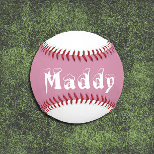 Balle De Baseball Bal de baseball féminin personnalisé rose et blanc