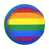Balle De Baseball Bal de baseball patriotique avec drapeau Rainbow P (Devant Gauche)