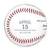 Balle De Baseball Bal Invitation Bar Mitzvah (Devant Gauche)