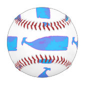 Balle De Baseball baleines bleues customisées Thunder_Cove n'importe (Dos)