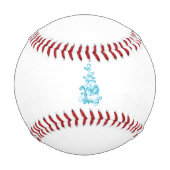 Balle De Baseball Ball Blue, Medium Turquoise design décoratif (Dos)