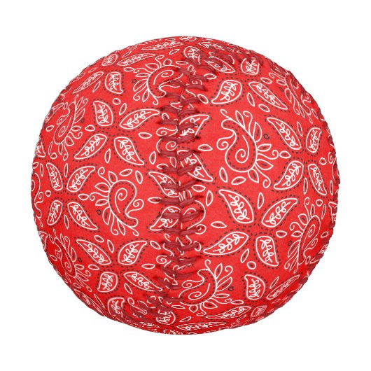 Balle De Baseball Bandana Rouge (Angle)