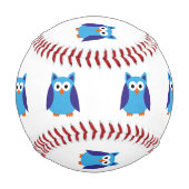 Balle De Baseball Bande dessinée bleue de hibou (Dos)