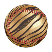 Balle De Baseball Bandes Empreintes de léopard Brown d'or (Devant Gauche)
